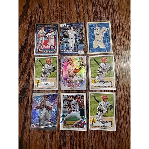 Shohei Ohtani Baseball Card Lot of 9 Cards Los Angeles Angels Dodgers Topps - Picture 1 of 12
